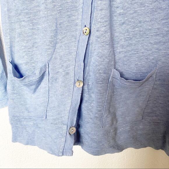 Zara Light Blue Long Sleeve Cardigan Size Medium - Picture 6 of 9